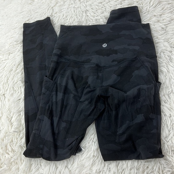 Lululemon Align High Rise Crop with Pockets 23" Heritage 365 Camo Deep Coal Mult - Picture 6 of 7